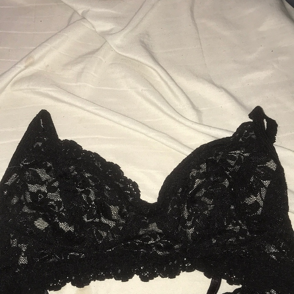 Black lace bralet